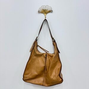 HOBO Marley Purse Slouch Bag Camel Tan Brown Color Single Strap Distressed